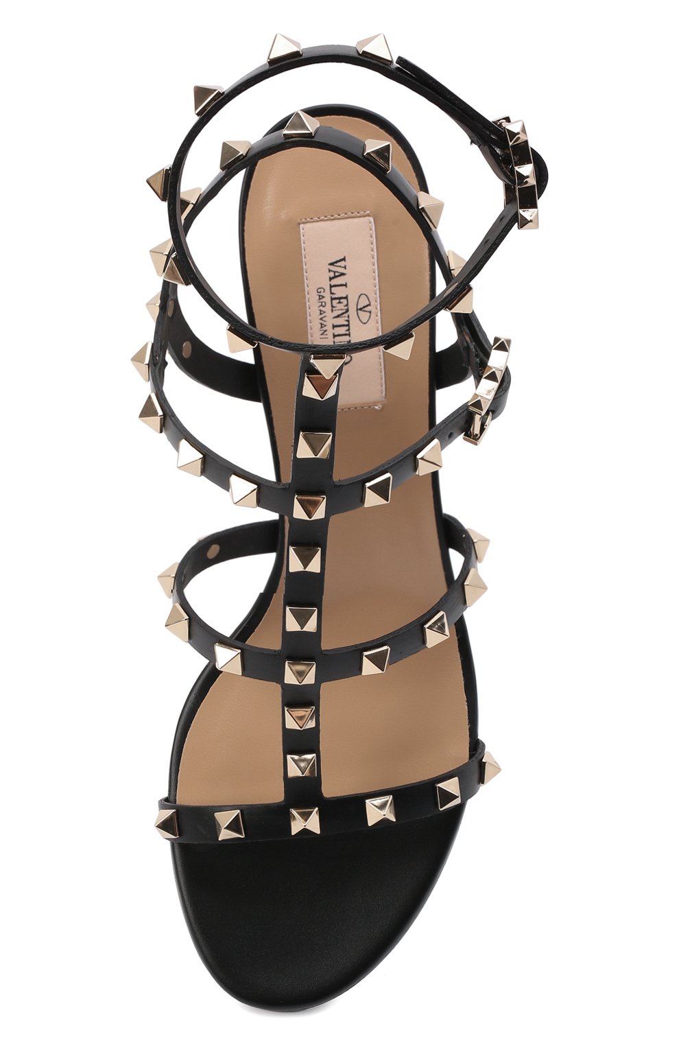 фото Кожаные босоножки rockstud valentino