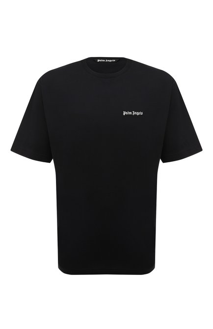 Мужская хлопковая футболка PALM ANGELS черного цвета по цене 69950 руб., арт. PMAA002F23JER0011001 | Фото 1