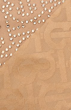 Женский шелковый шарф-твилли BURBERRY бежевого цвета, арт. 8045965 | Фото 3 (Материал: Текстиль, Шелк; Материал сплава: Проставлено; Нос: Не проставлено)