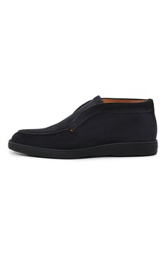Мужские замшевые ботинки SANTONI т�емно-синего цвета, арт. MGDG1782300TESH6 | Фото 4 (Мужское Кросс-КТ: Ботинки-обувь; Материал внутренний: Натуральная кожа; Материал сплава: Проставлено; Материал утеплителя: Без утеплителя; Подошва: Плоская; Драгоценные камни: Проставлено; Материал внешний: Замша)