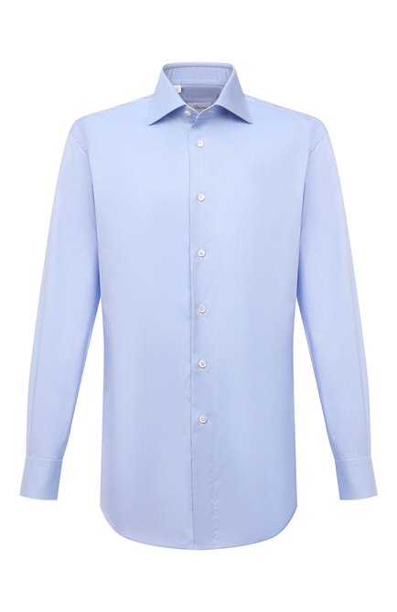 Мужская хлопковая сорочка BRIONI голубого цвета по цене 54500 руб., арт. RCA100/P004Q | Фото 1
