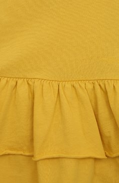 Детская хлопковая футболка IL GUFO желтого цвета, арт. P22TS359M7063/2A-4A | Фото 3 (Девочки Кросс-КТ: футболка-одежда; Рукава: Короткие; Материал сплава: Проставлено; Материал внешний: Хлопок; Драгоценные камни: Проставлено; Ростовка одежда: 18 мес | 86 см, 2 года | 92 см, 3 года | 98 см)