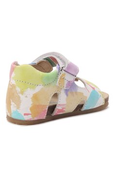 Детские кожаные сандалии FALCOTTO разноцветного цвета, арт. 0011500737/63 | Фото 3 (Материал внутренний: Натуральная кожа)
