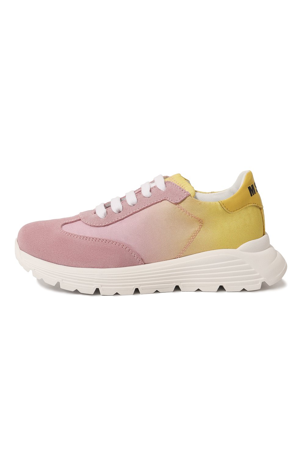 Детские кроссовки MSGM KIDS розового цвета, арт. 74017/28-35 | Фото 2 (Материал внешний: Текстиль; Материал внутренний: Натуральная кожа; Материал сплава: Проставлено; Нос: Не проставлено)