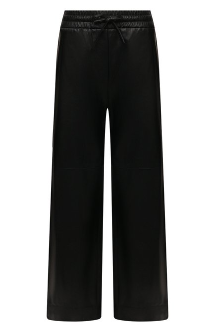 Женские кожаные брюки BRUNELLO CUCINELLI черного цвета по цене 396000 руб., арт. MPNBGP7709 | Фото 1