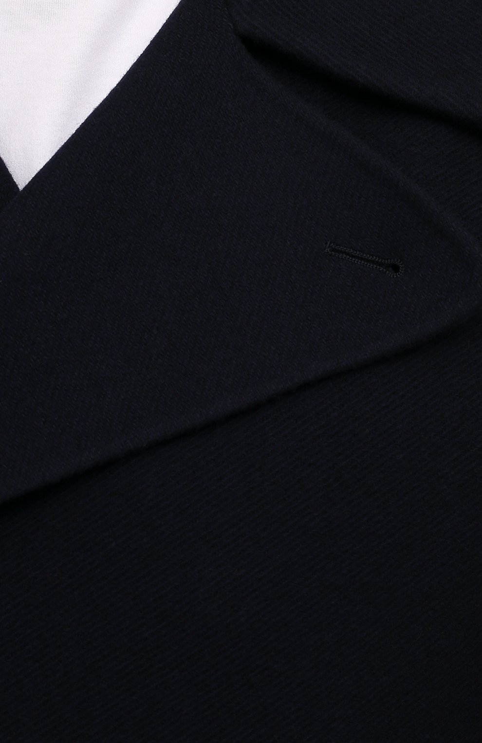 Мужской пальто из шерсти и кашемира GIORGIO ARMANI темно-синего цвета, арт. 1WG0L07Q/T02VR | Фото 5 (Материал внешний: Шерсть; Рукава: Длинные; Стили: Классический; Длина (верхняя одежда): Длинные; Мужское Кросс-КТ: пальто-верхняя одежда)