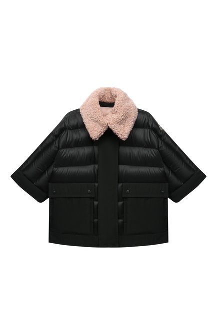 Детская пуховая куртка MONCLER темно-зеленого цвета, арт. G2-954-1B524-10-53048/8-10A | Фото 1 (Материал утеплителя: Пух и перо; Материал внешний: Синтетический материал; Материал подклада: Синтетический материал; Рукава: Длинные; Кросс-КТ: Сезон: зима; Девочки Кросс-КТ: Пуховик-верхняя одежда; Ростовка одежда: 10 - 11 лет | 140 - 146см, 8 лет | 128 см)