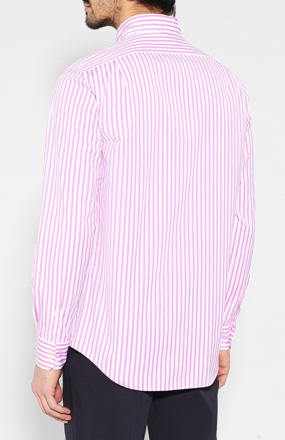 Хлопковая рубашка с воротником button down Ralph Lauren  790730895 Фото 4