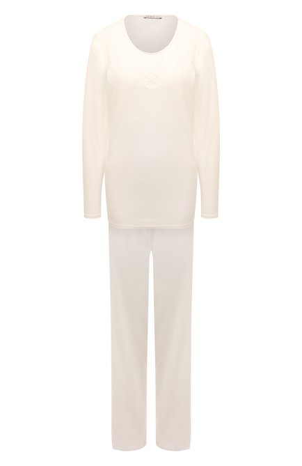 Женская хлопковая пижама LOUIS FERAUD белого цвета, арт. 3883013 | Фото 1 (Материал внешний: Хлопок)
