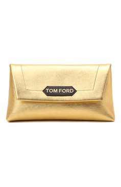 Женская сумка label small TOM FORD золотого цвета, арт. L1504T-LCL238 | Фото 1 (Женское Кросс-КТ: Вечерняя сумка; Сумки-технические: Сумки через плечо, Сумки top-handle; Материал: Натуральная кожа; Размер: small)
