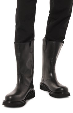 Мужские кожаные сапоги SEBOY`S черного цвета, арт. 6400/ELYSEE/UP | Фото 3 (Высота голенища: Высокие; Материал внутренний: Натуральная кожа; Материал сплава: Проставлено; Материал утеплителя: Без утеплителя; Подошва: Плоская; Драгоценные камни: Проставлено; Мужское Кросс-КТ: Сапоги-обувь)