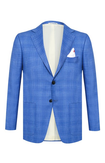 Мужской пиджак из кашемира и шелка KITON синего цвета по цене 565000 руб., арт. UG81K06S18 | Фото 1