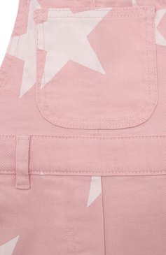 Детский джинсовый комбинезон STELLA MCCARTNEY светло-розового цвета, арт. TTAA12 | Фото 3 (Девочки Кросс-КТ: Комбинезон-одежда; Рукава: Короткие; Материал сплава: Проставлено; Материал внешний: Хлопок; Драгоценные камни: Проставлено)