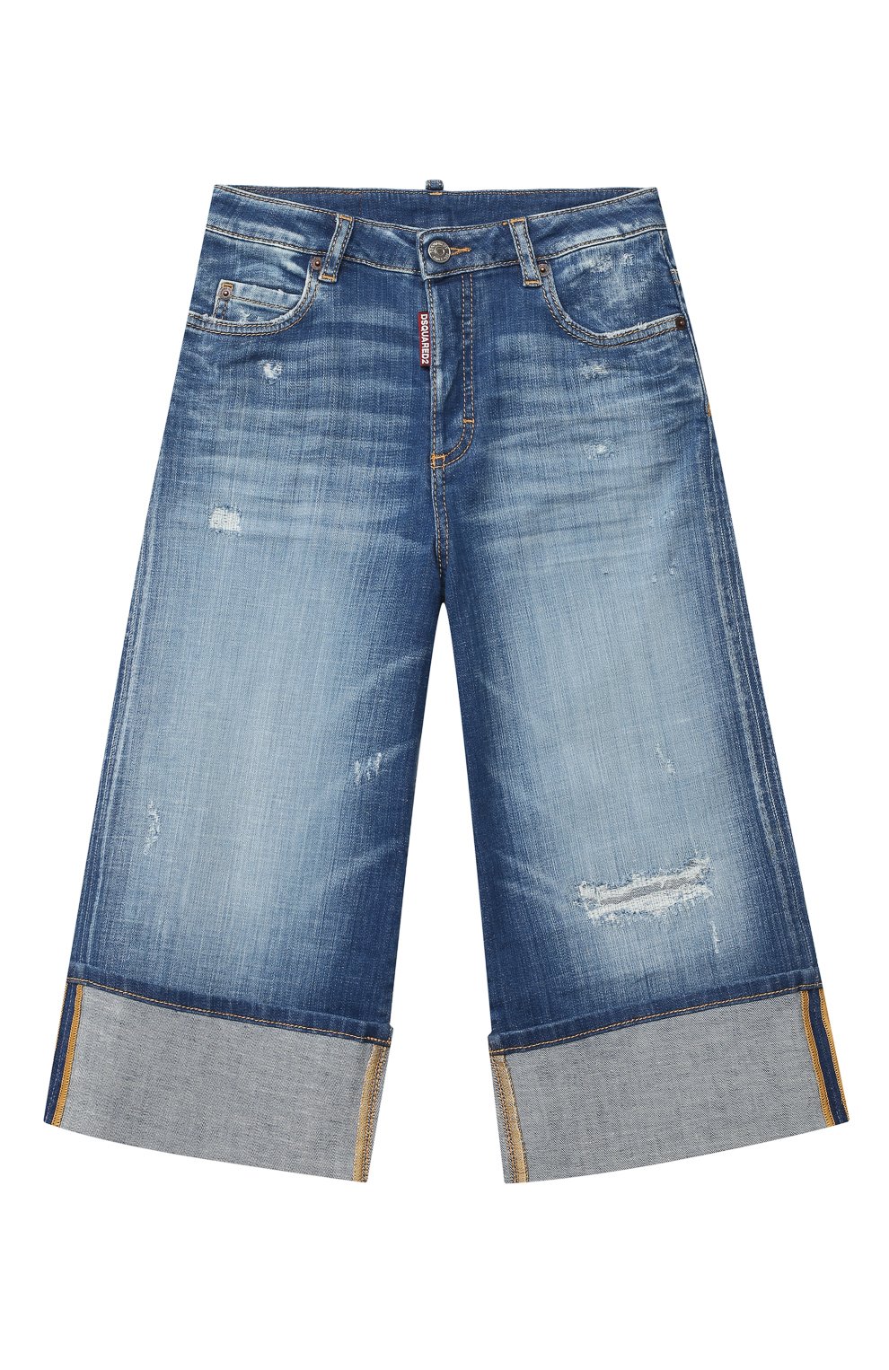 Детские джинсы DSQUARED2 синего цвета, арт. DQ0099-D005H | Фото 1 (Региональные ограничения белый список (Axapta Mercury): RU; Материал внешний: Хлопок; Кросс-КТ: джинсы; Детали: Потертости; Ростовка одежда: 10 - 11 лет | 140 - 146см, 12 лет | 152 см, 13 - 15 лет | 158 см, 6 лет | 116 см, 8 лет | 128 см)
