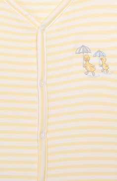Детский хлопковая сорочка KISSY KISSY желтого цвета, арт. KNW03460N | Фото 3 (Материал внешний: Хлопок; Ростовка одежда: 0 - 3 мес | 50 - 60 см)