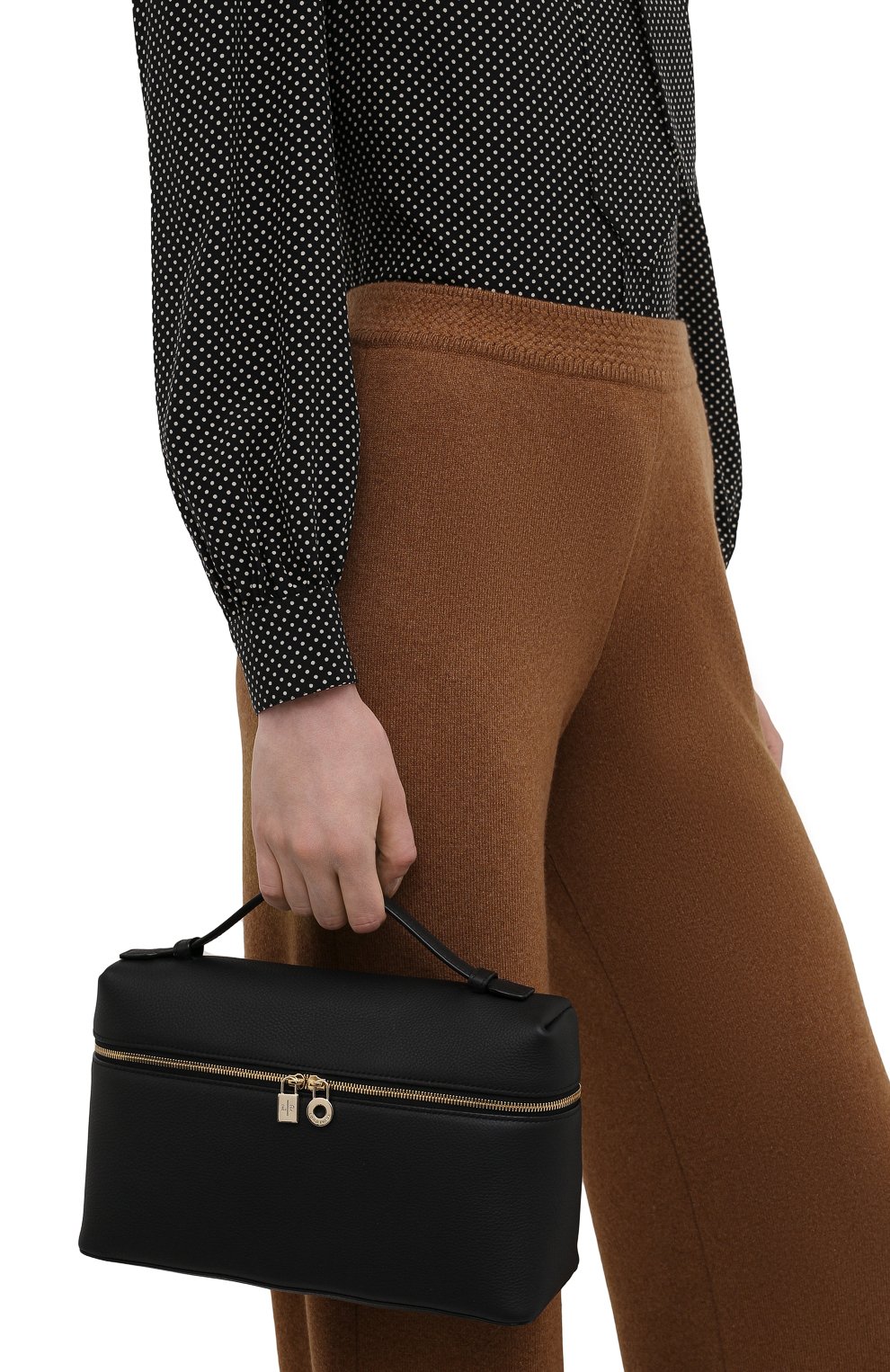 Женская черная сумка extra pocket l27 LORO PIANA купить в интернет