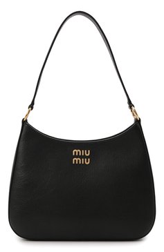 Женская сумка MIU MIU черного цвета, арт. 5BC107-2AJB-F0002-OOO | Фото 1 (Сумки-технические: Сумки top-handle; Размер: medium; Материал: Натуральная кожа)