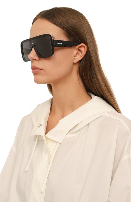 Женские солнцезащитные очки CARRERA черного цвета, арт. FLAGLAB 14 UIH | Фото 2 (Тип очков: С/з; Кросс-КТ: С/з-унисекс; Оптика Гендер: оптика-унисекс; Очки форма: Авиаторы, Маска)
