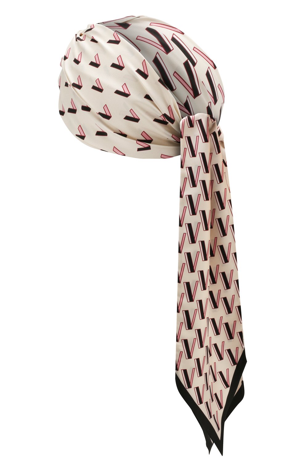 Женская шелковая повязка на голову VALENTINO кремвого цвета, арт. TW2HI008/WNY | Фото 2 (Материал: Текстиль, Шелк)