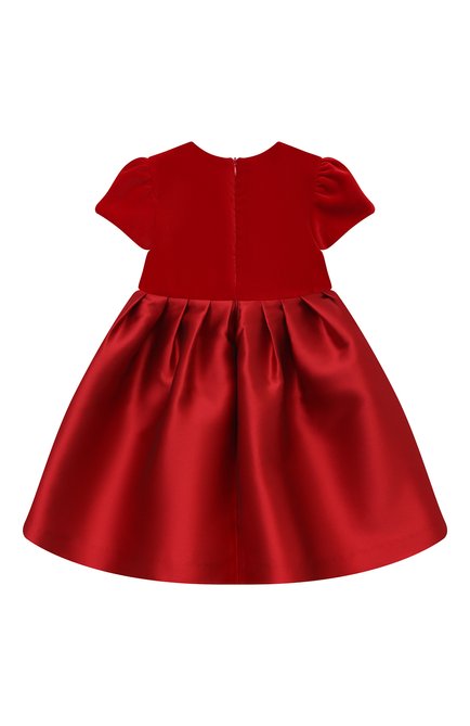 Детское платье IL GUFO красного цвета, арт. A23VM734N0063/2A-4A | Фото 2 (Драгоценные камни: Проставлено; Материал внешний: Синтетический материал; Материал подклада: Синтетический материал; Рукава: Короткие; Материал сплава: Проставлено)