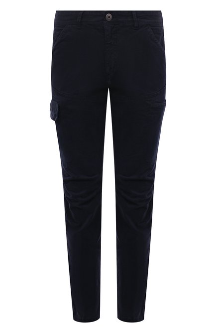 Мужские хлопковые брюки-карго AERONAUTICA MILITARE темно-синего цвета по цене 31100 руб., арт. 232/PA1561CT3001 | Фото 1