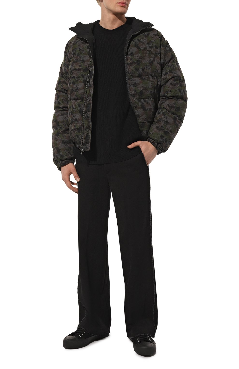Мужская двусторонняя куртка KSUBI разноцветного цвета, арт. MPS23JK016 | Фото 2 (Кросс-КТ: Куртка; Рукава: Длинные; Мужское Кросс-КТ: утепленные куртки; Материал сплава: Проставлено; Стили: Милитари; Материал внешний: Хлопок; Драгоценные камни: Проставлено; Длина (верхняя одежда): Короткие; Материал подклада: Хлопок)