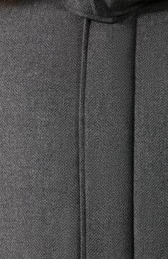 Мужская шерстяной пуховик с меховой отделкой ZEGNA серого цвета, арт. UTT26/T217 | Фото 5 (Кросс-КТ: Куртка, Пуховик; Мужское Кросс-КТ: пуховик-короткий, Пуховик-верхняя одежда, Верхняя одежда; Материал внешний: Шерсть; Рукава: Длинные; Длина (верхняя одежда): До середины бедра; Региональные ограничения белый список (Axapta Mercury): RU; Материал сплава: Проставлено; Материал подклада: Синтетический материал; Драгоценные камни: Проставлено; Материал утеплителя: Пух и перо; Статус проверки: Проверена категория)