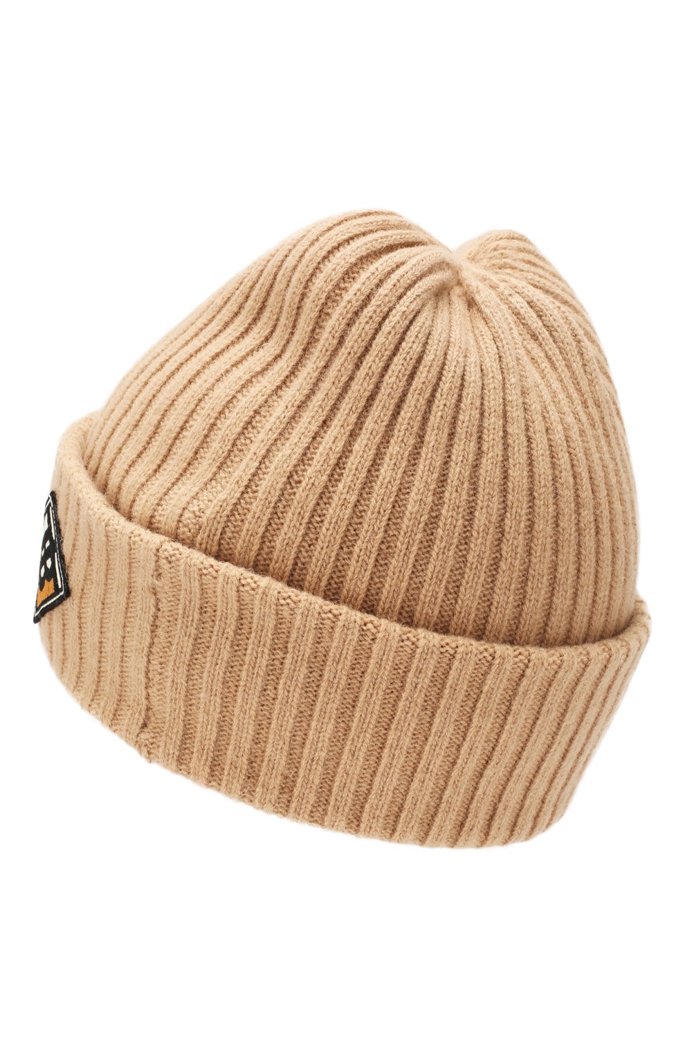 Женская шерстяная шапка BURBERRY бежевого цвета, арт. 8022868 | Фото 2 (Материал: Текстиль, Шерсть)