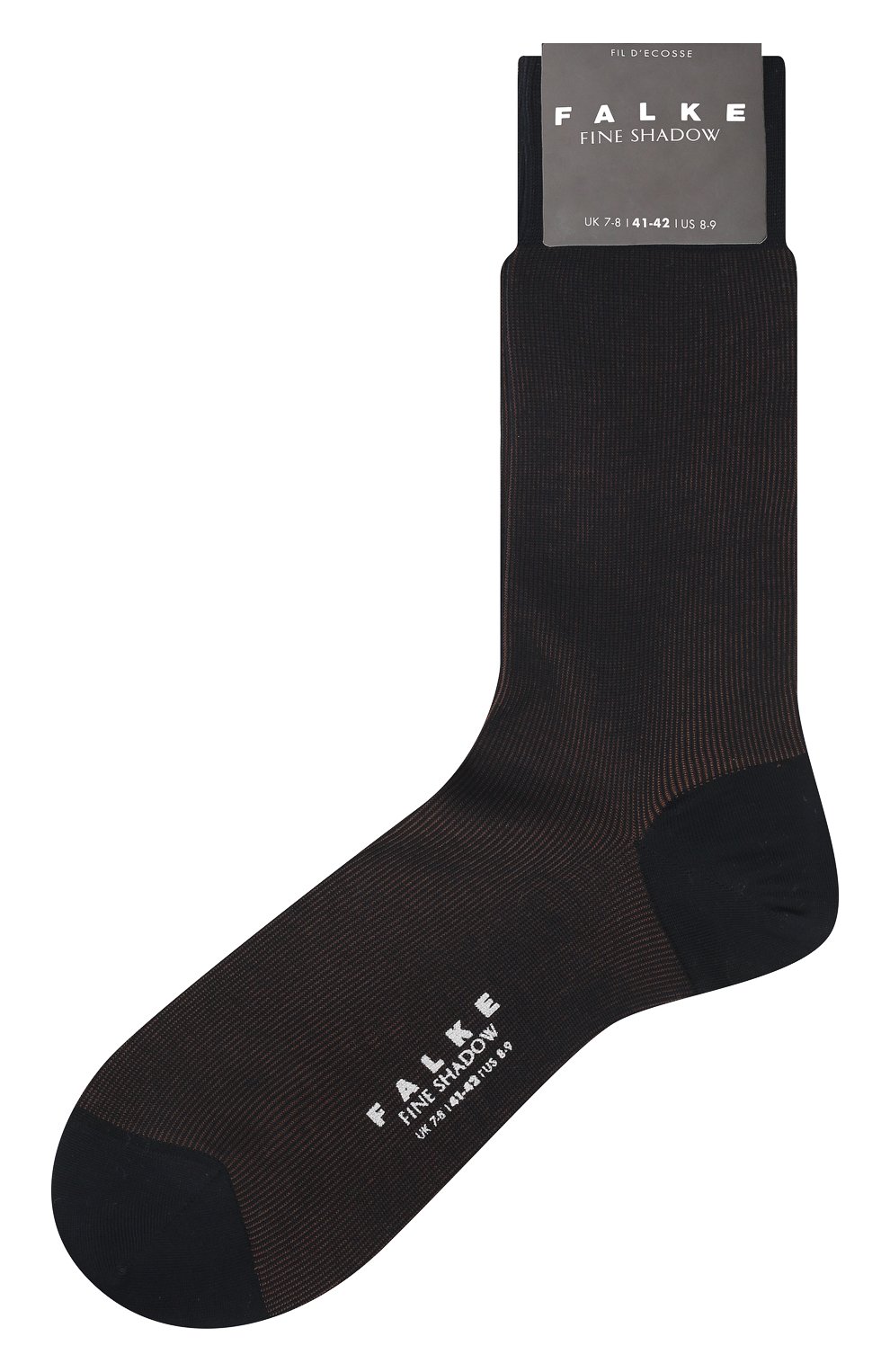 Мужские хлопковые носки FALKE темно-коричневого цвета, арт. 13141. | Фото 1 (Кросс-КТ: бельё; Материал внешний: Хлопок)