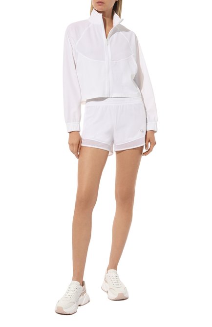Женская куртка DAILY REMINDER белого цвета, арт. OW001-WH | Фото 2 (Рукава: Длинные; Материал внешний: Синтетический материал; Длина (верхняя одежда): Короткие; Стили: Спорт-шик; Кросс-КТ: Куртка)