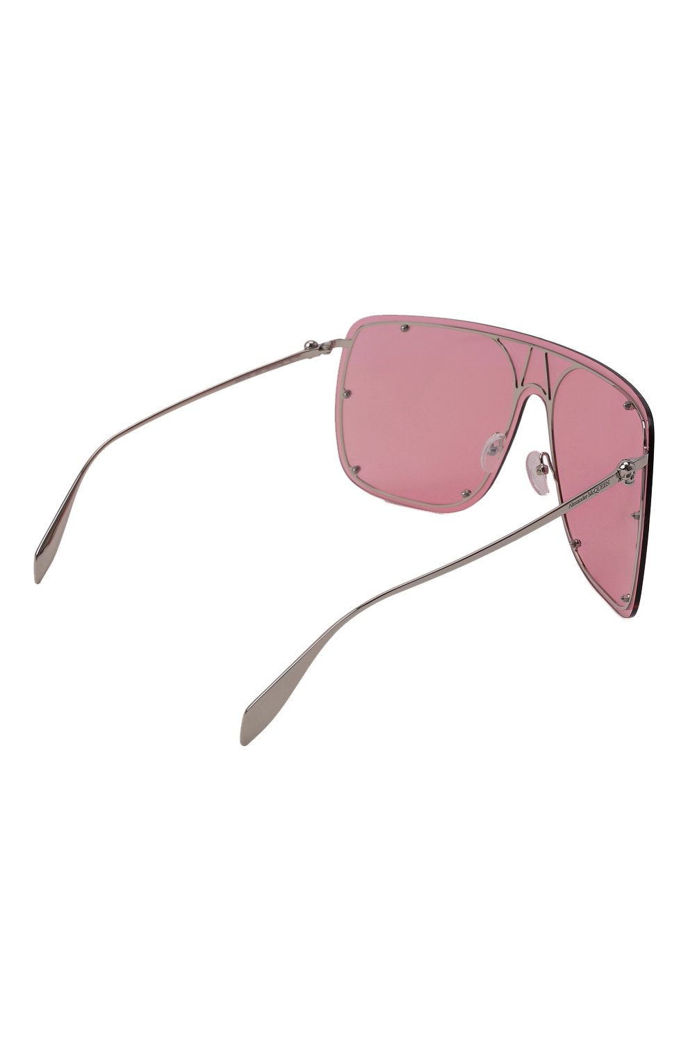 Женские солнцезащитные очки ALEXANDER MCQUEEN розового цвета, арт. AM0313S 003 | Фото 4 (Тип очков: С/з; Очки форма: Маска; Оптика Гендер: оптика-женское)