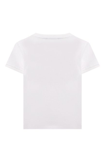 Детский хлопковая футболка DOLCE & GABBANA белого цвета, арт. L2JTHZ/G7CF9 | Фото 2 (Кросс-КТ НВ: Футболка)