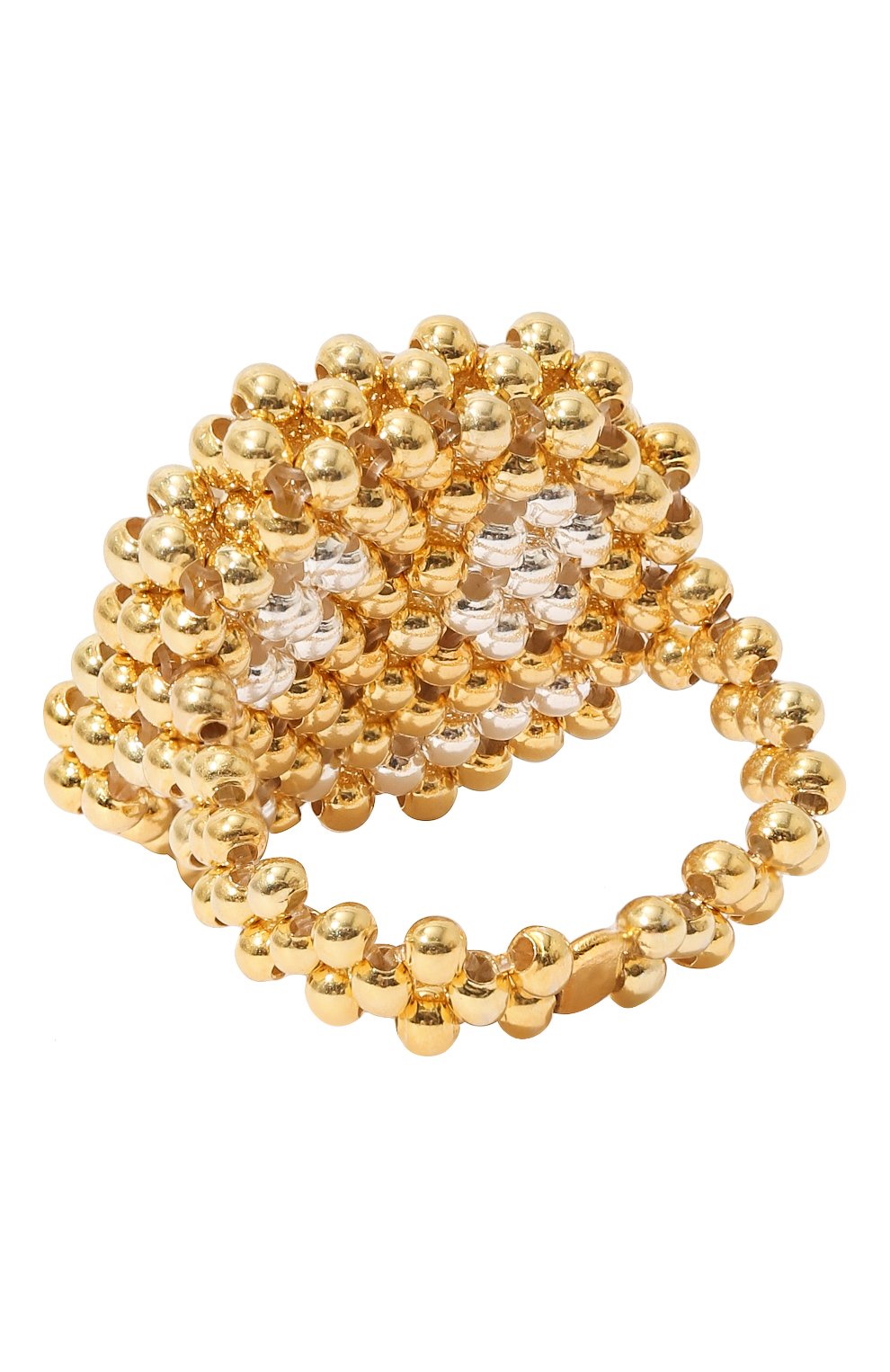 Женское кольцо смайл HIAYNDERFYT золотого цвета, арт. 1-1SLSMG | Фото 3 (Материал: Стекло)