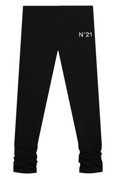 Детские хлопковые брюки N21 черного цвета, арт. N21789/N0193 | Фото 1 (Случай: Повседневный; Материал сплава: Проставлено; Нос: Не проставлено; Материал внешний: Хлопок)