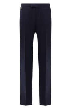 Мужские шерстяные брюки ZILLI темно-синего цвета, арт. M0W-40-38P-F1066/0001 | Фото 1 (Big sizes: Big Sizes; Материал внешний: Шерсть; Длина (брюки, джинсы): Стандартные; Стили: Классический; Случай: Формальный; Материал подклада: Купро)
