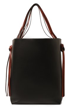 Женская сумка-тоут saturn NEOUS коричневого цвета, арт. 00003A | Фото 6 (Сумки-технические: Сумки top-handle; Материал: Натуральная кожа; Материал сплава: Проставлено; Драгоценные камни: Проставлено; Размер: large)
