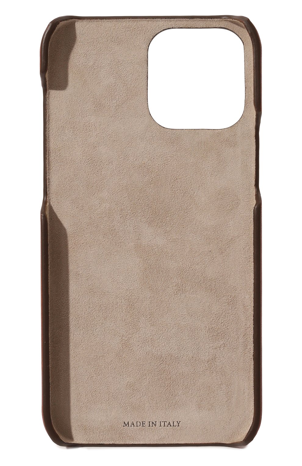 Кожаный чехол для iphone 13 pro max BRUNELLO CUCINELLI коричневого цвета, арт. MLLIB13M | Фото 2 (Женское Кросс-КТ: Кожа iPhone)