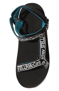 Детские сандалии STELLA MCCARTNEY черного цвета, арт. TS0P56 | Фото 4 (Материал внешний: Текстиль; Материал внутренний: Текстиль)