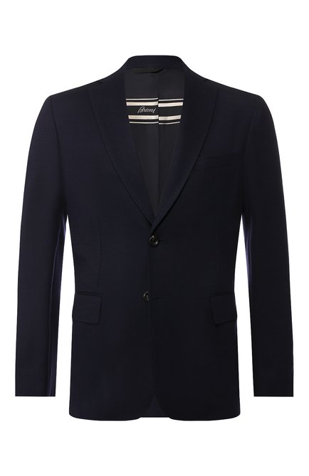 Мужской шерстяной пиджак BRIONI темно-синего цвета по цене 250500 руб., арт. UJBD0L/08631 | Фото 1