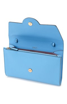 Женские кожаный кошелек на цепочке la medusa VERSACE голубого цвета, арт. 1000814/DVIT2T | Фото 5 (Ремень/цепочка: С цепочкой; Материал: Натуральная кожа)
