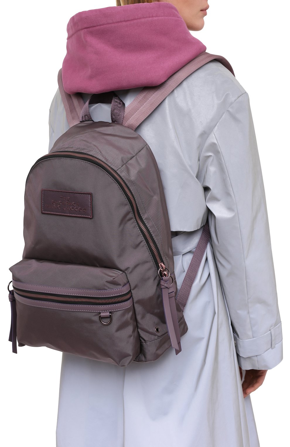Женский рюкзак the backpack large MARC JACOBS (THE) фиолетового цвета, арт. M0015772 | Фото 5 (Материал: Текстиль; Размер: large)