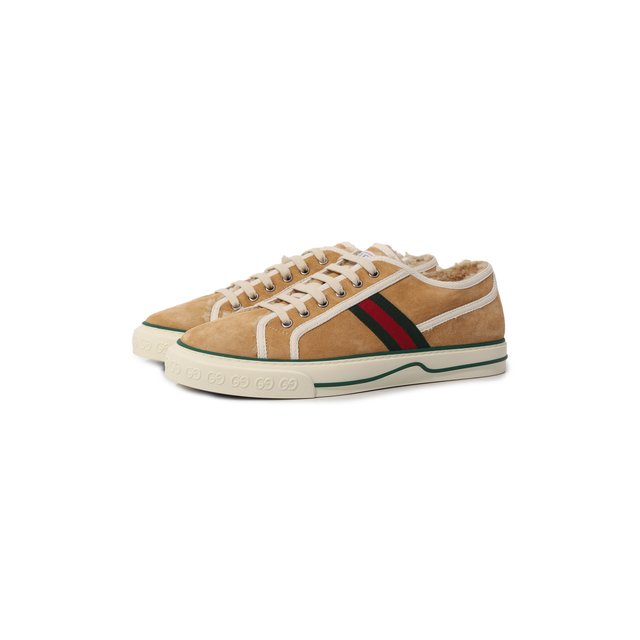 Замшевые кеды Tennis 1977 Gucci 649329 UAE10