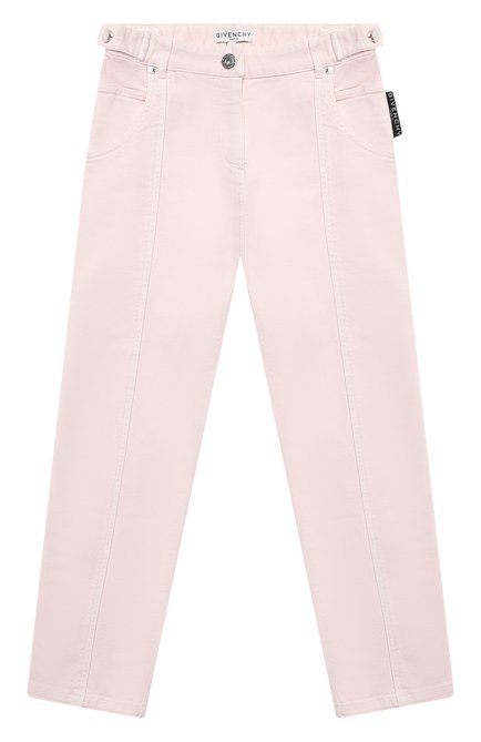 Детские джинсы GIVENCHY светло-розового цвета, арт. H14125 | Фото 1 (Кросс-КТ: джинсы; Региональные ограничения белый список (Axapta Mercury): RU; Детали: На резинке, Однотонный; Ростовка одежда: 10 - 11 лет | 140 - 146см, 12 лет | 152 см, 8 лет | 128 см)