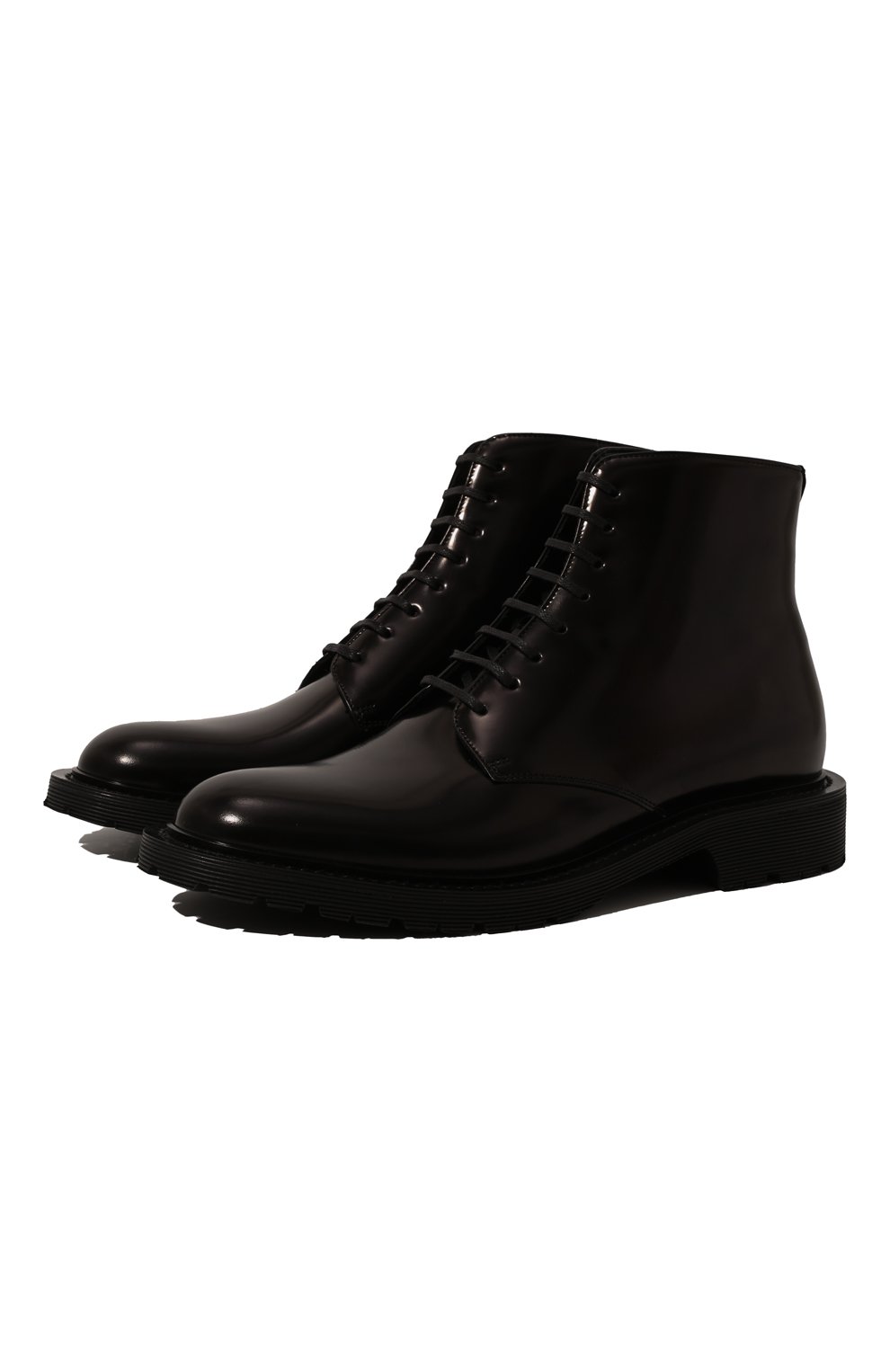 Кожаные ботинки Army Saint Laurent Чёрный 632412/1Y000 5506033