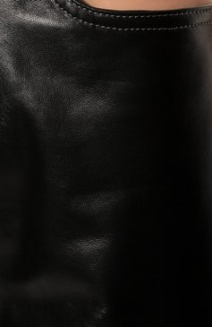 Женские кожаные брюки MANOKHI черного цвета, арт. A00000379S | Фото 5 (Длина (брюки, джинсы): Удлиненные; Силуэт Ж (брюки и джинсы): Широкие; Стили: Гламурный; Женское Кросс-КТ: Брюки-одежда; Материал внешний: Натуральная кожа; Материал подклада: Вискоза)