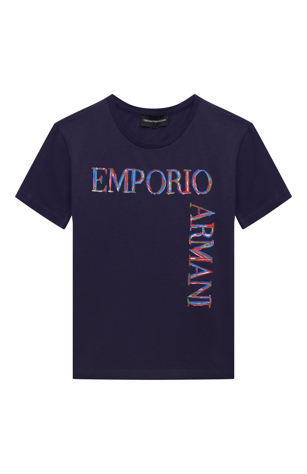 Футболки Emporio Armani, Хлопковая футболка Emporio Armani, Тунис, Фиолетовый, Хлопок: 100%;, 13163872  - купить
