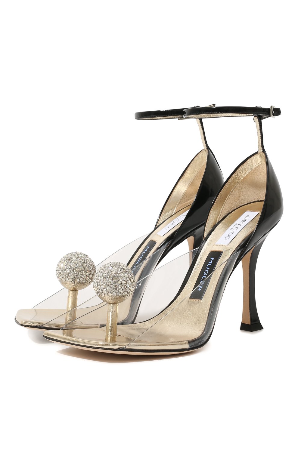 Женские черные босоножки jimmy choo / mugler JIMMY CHOO купить в ...