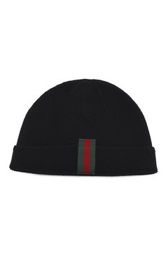 Детского шерстяная шапка GUCCI синего цвета, арт. 459431/4K638 | Фото 2 (Материал: Текстиль, Шерсть; Материал сплава: Проставлено, Проверено; Нос: Не проставлено; Статус проверки: Проверено, Проверена категория)