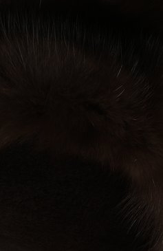 Женская шапка из меха норки и соболя FURLAND коричневого цвета, арт. 0195119710011100001 | Фото 4 (Материал: Натуральный мех)