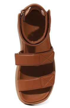 Женские кожаные сандалии SANTONI светло-коричневого цвета, арт. WHAX70400FPGTSZAI90 | Фото 6 (Подошва: Платформа; Материал внутренний: Натуральная кожа)
